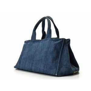 Prada Canapa Tote Denim Blue